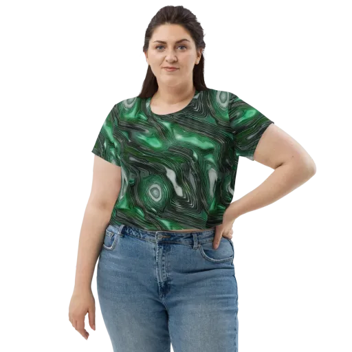 Malachite Current on a Crop Tee