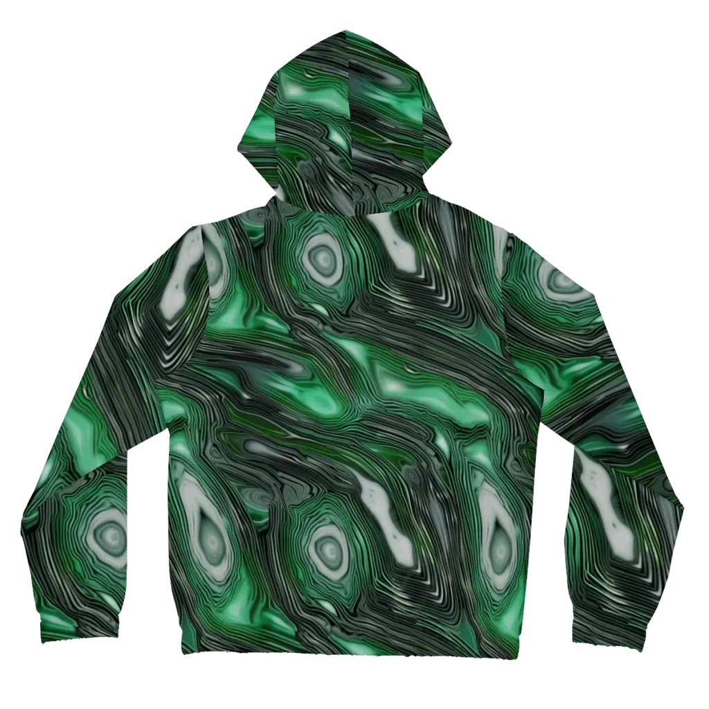 Malachite Current on Women's Full-Zip Hoodie — Back