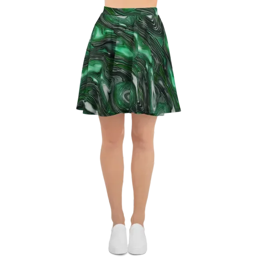 Malachite Current on a Skater Skirt
