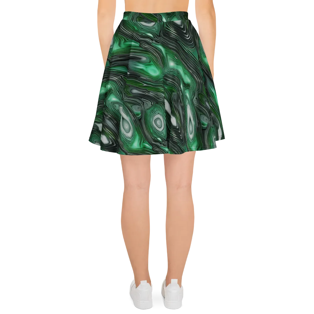 Malachite Current on Skater Skirt — Back