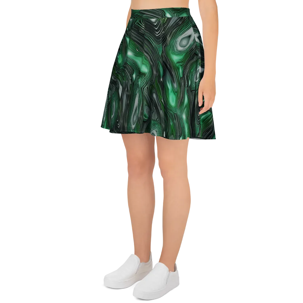 Malachite Current on Skater Skirt — Left