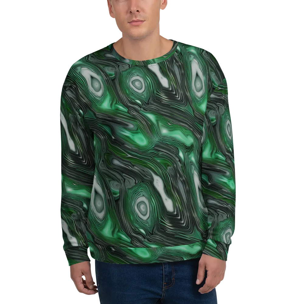 Malachite Current on Sweatshirt — Front