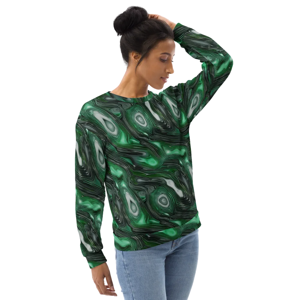 Malachite Current on Sweatshirt — Right Front
