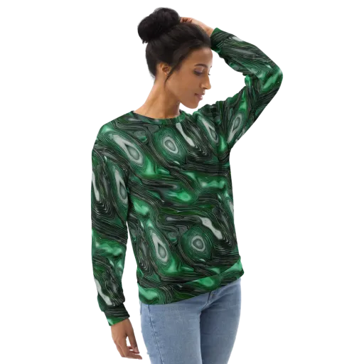 Malachite Current on a Sweatshirt