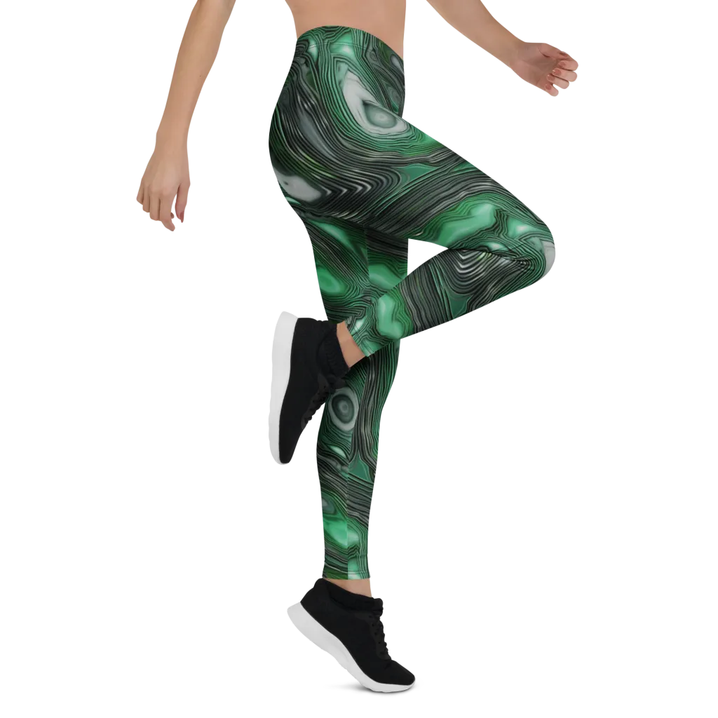 Malachite Current on Leggings — Right