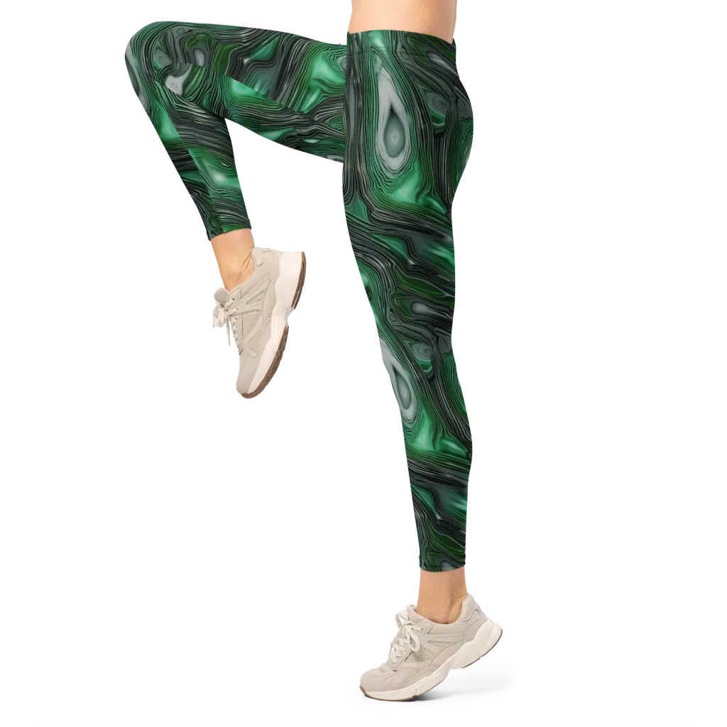 Malachite Current on Leggings — Left