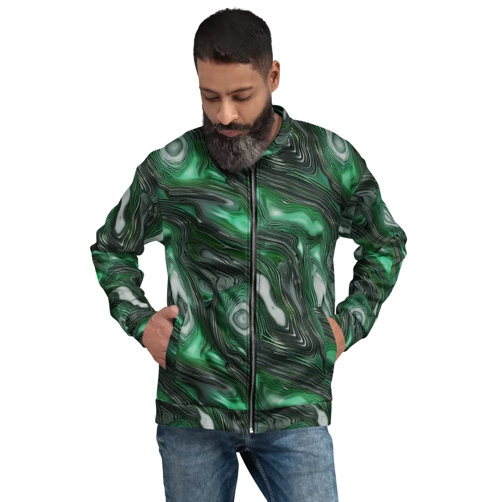 Malachite Current on Bomber Jacket — Front