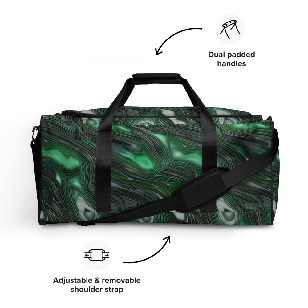 Malachite Current on Duffle Bag — Front