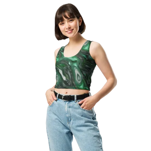 Malachite Current on a Crop Top