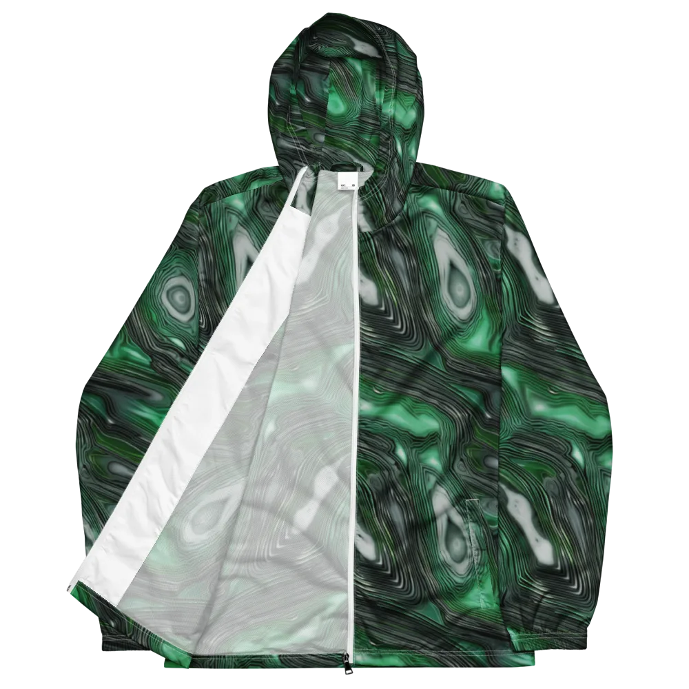 Malachite Current on Men's Windbreaker — Front
