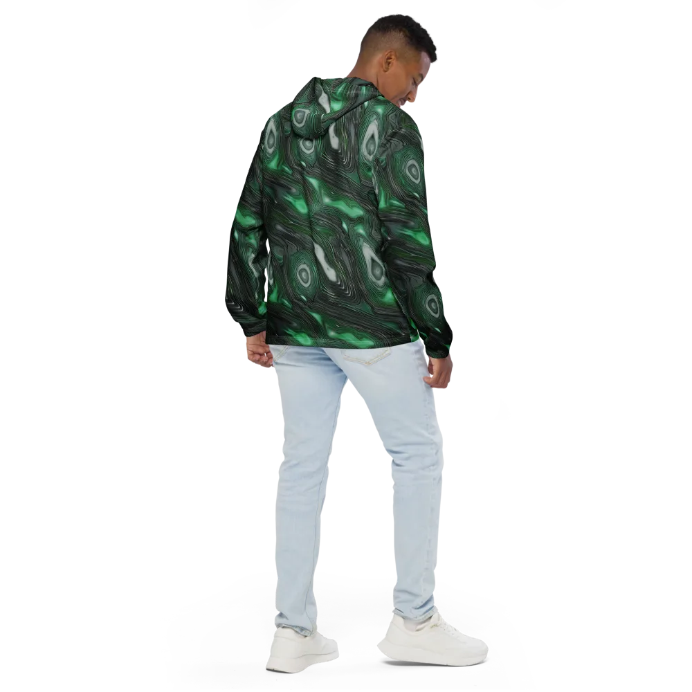 Malachite Current on Men's Windbreaker — Back