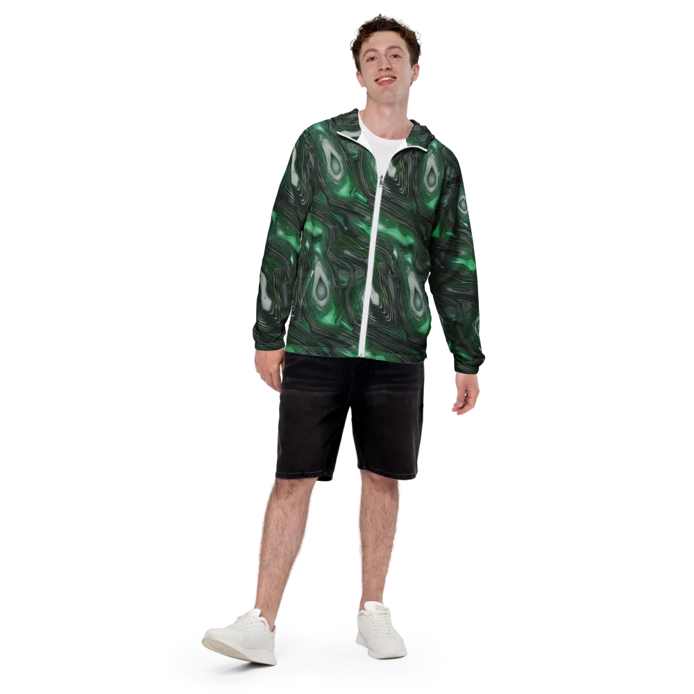 Malachite Current on Men's Windbreaker — Front