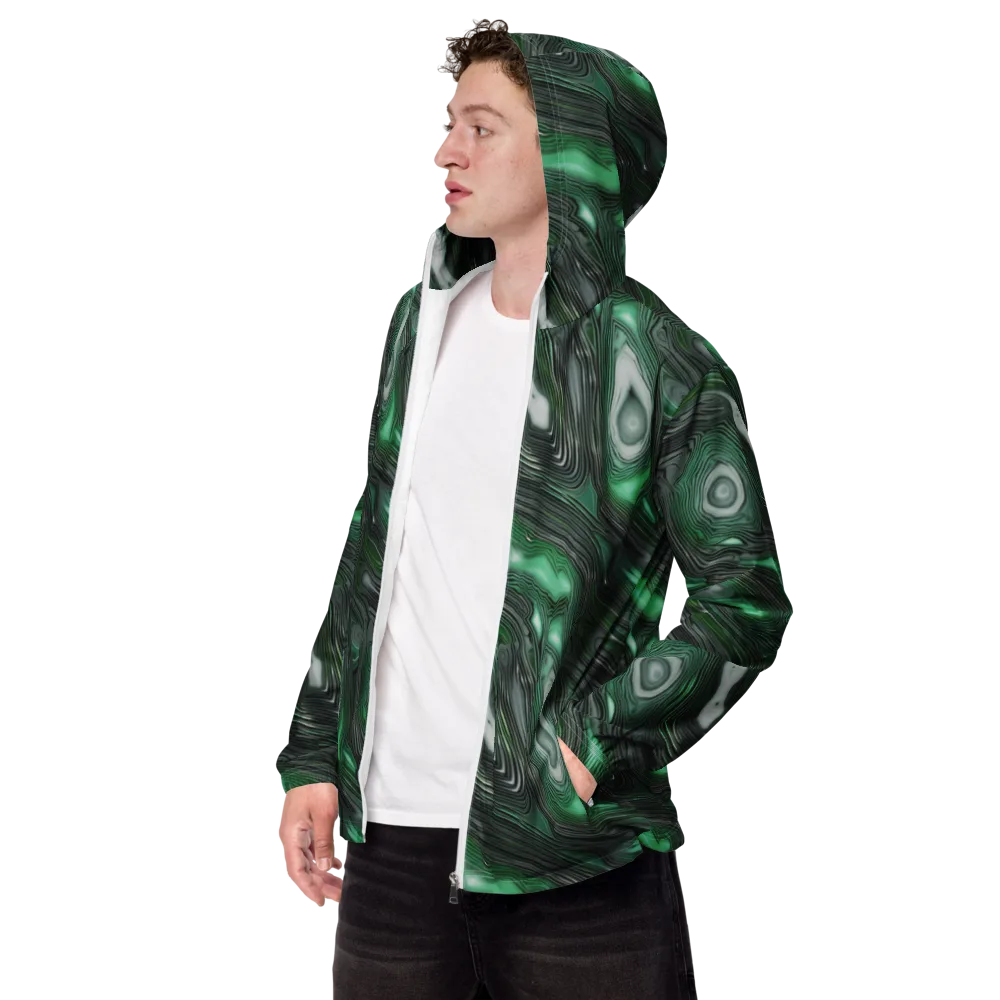 Malachite Current on Men's Windbreaker — Left Front