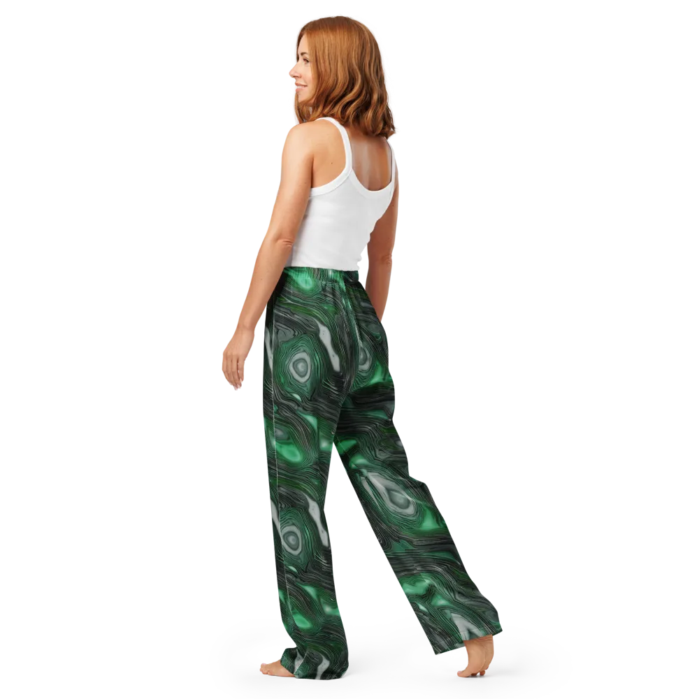 Malachite Current on Women's Pajama Pants — Back