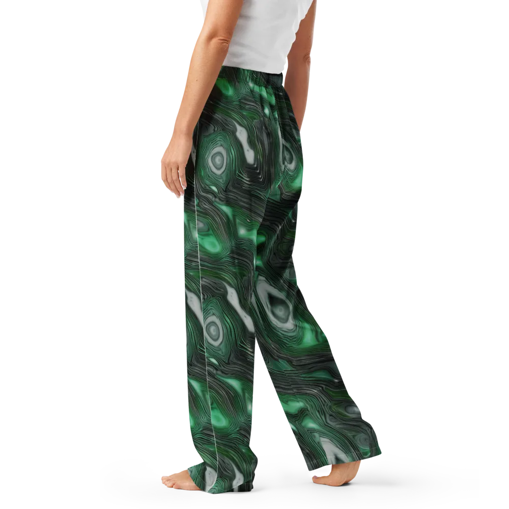 Malachite Current on Women's Pajama Pants — Left