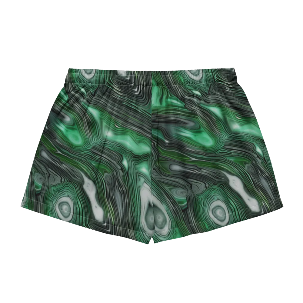 Malachite Current on Women's Pajama Shorts — Back
