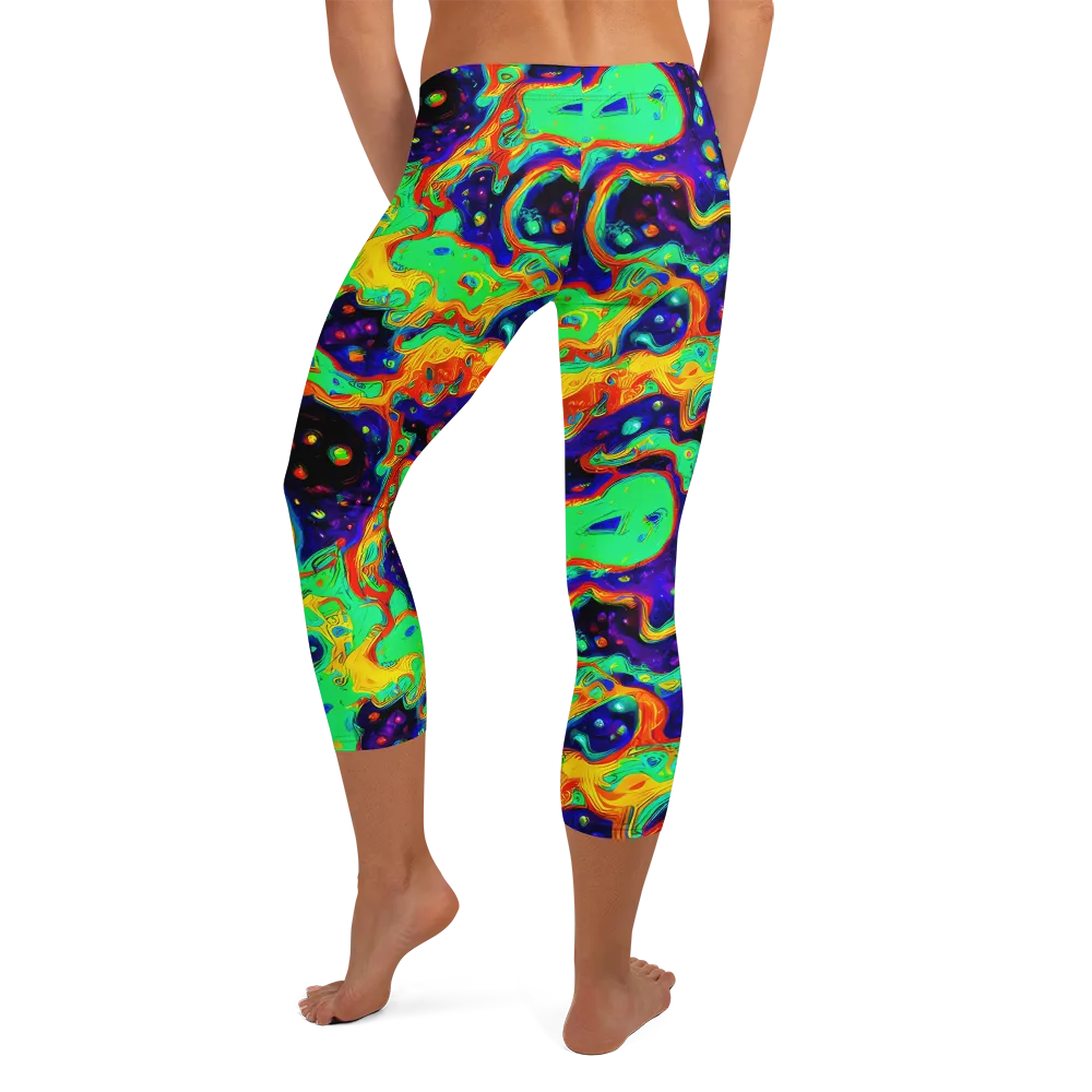 Deep Space Melt on Capri Leggings — Back
