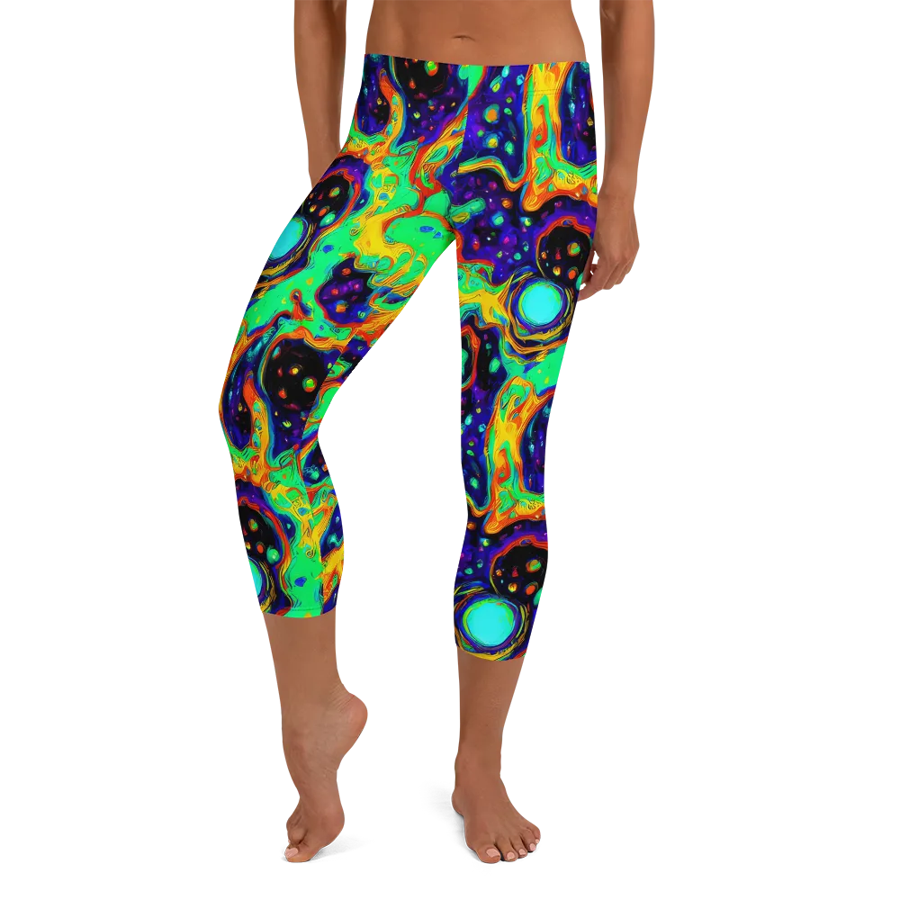 Deep Space Melt on Capri Leggings — Front
