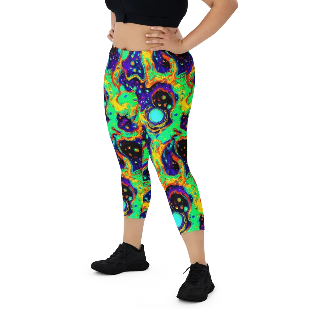 Deep Space Melt on Capri Leggings — Front