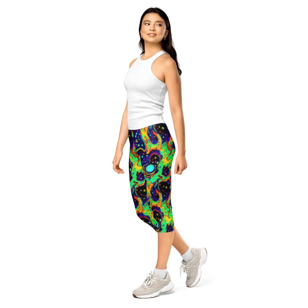 Deep Space Melt on Capri Leggings — Left Front