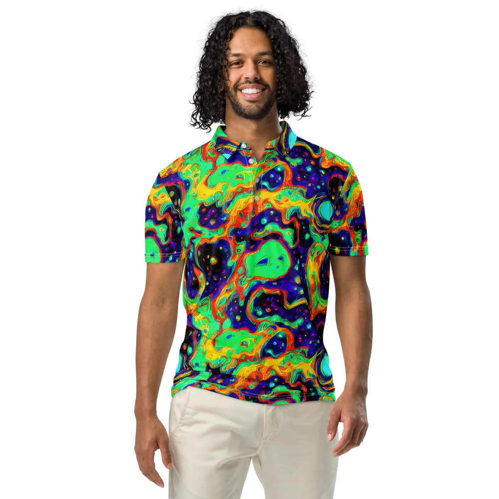 Deep Space Melt on Men's Slim Fit Polo Shirt — Front