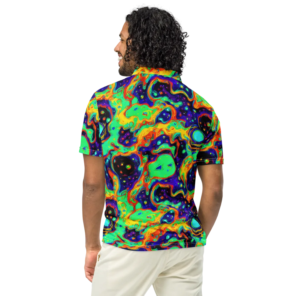 Deep Space Melt on Men's Slim Fit Polo Shirt — Back
