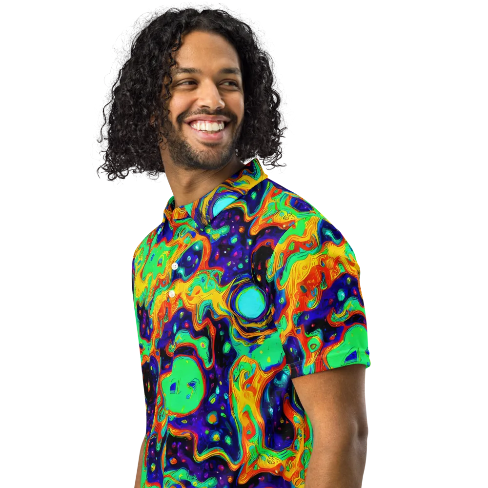 Deep Space Melt on Men's Slim Fit Polo Shirt — Left Front