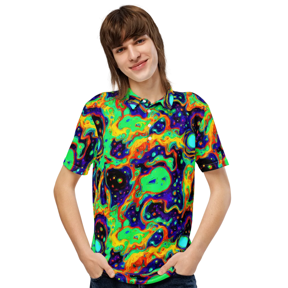Deep Space Melt on Men's Slim Fit Polo Shirt — Front