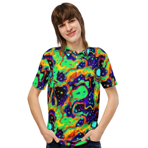 Deep Space Melt on a Men's Slim Fit Polo Shirt