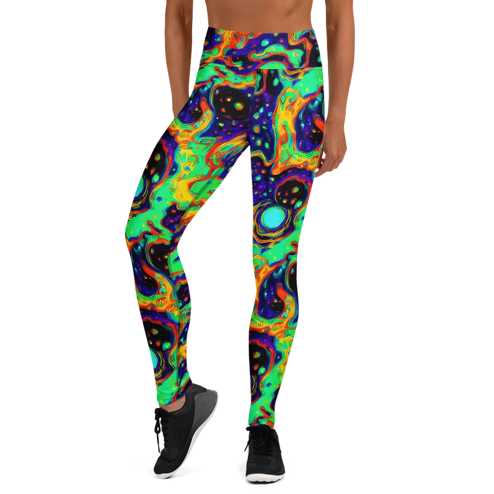 Deep Space Melt on Yoga Leggings — Front