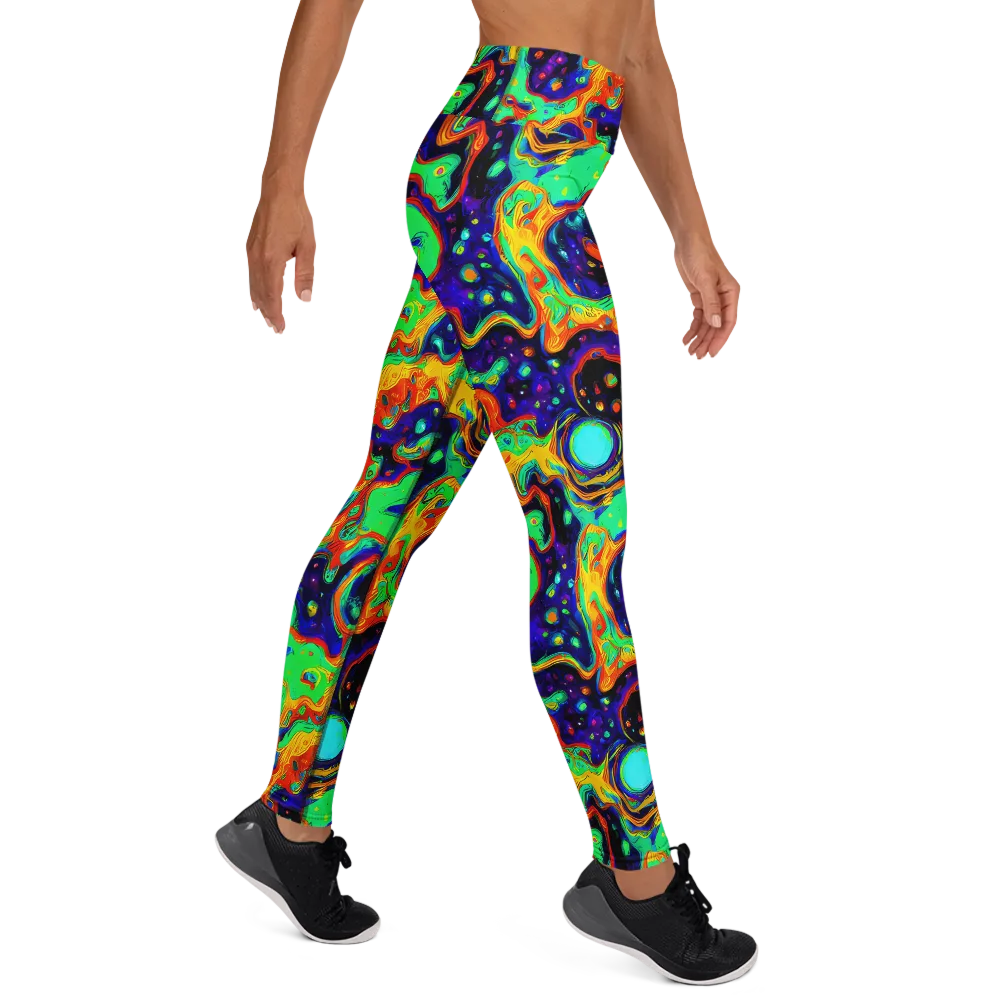 Deep Space Melt on Yoga Leggings — Right