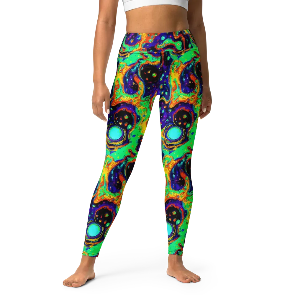 Deep Space Melt on Yoga Leggings — Front