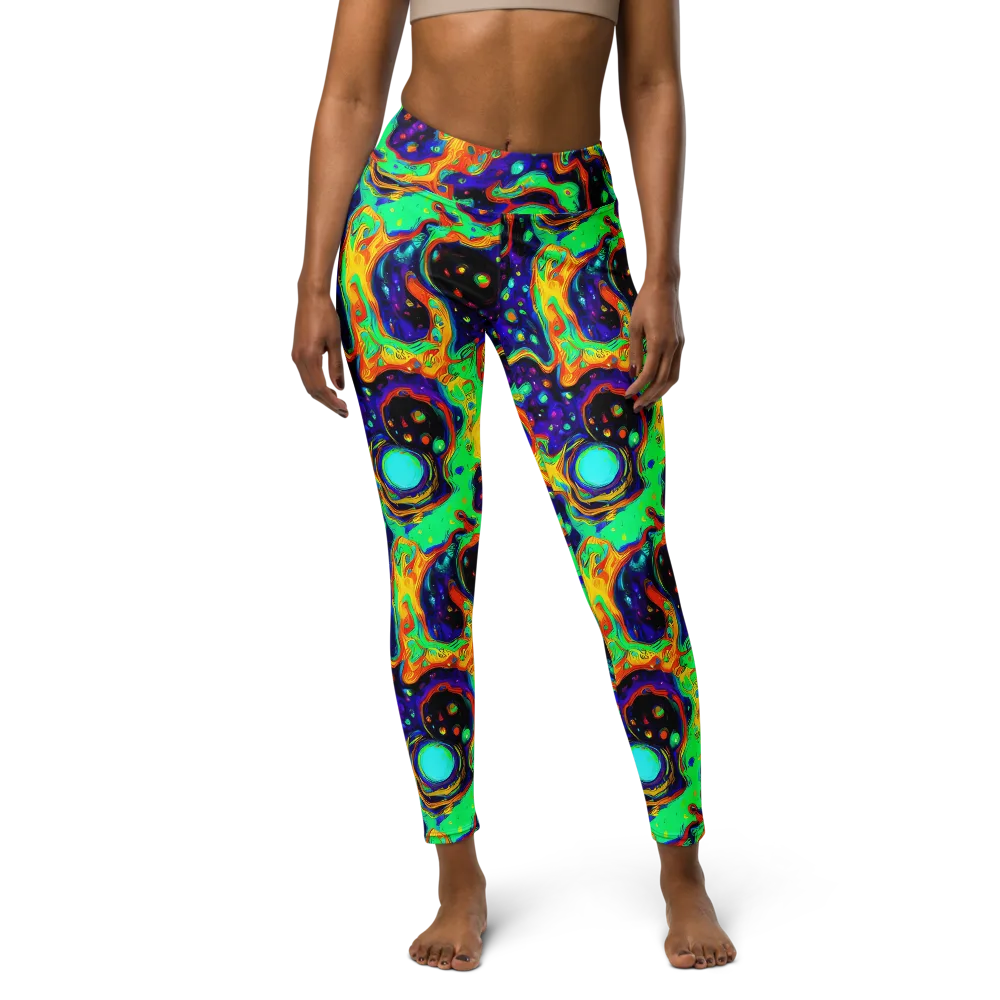 Deep Space Melt on Yoga Leggings — Front