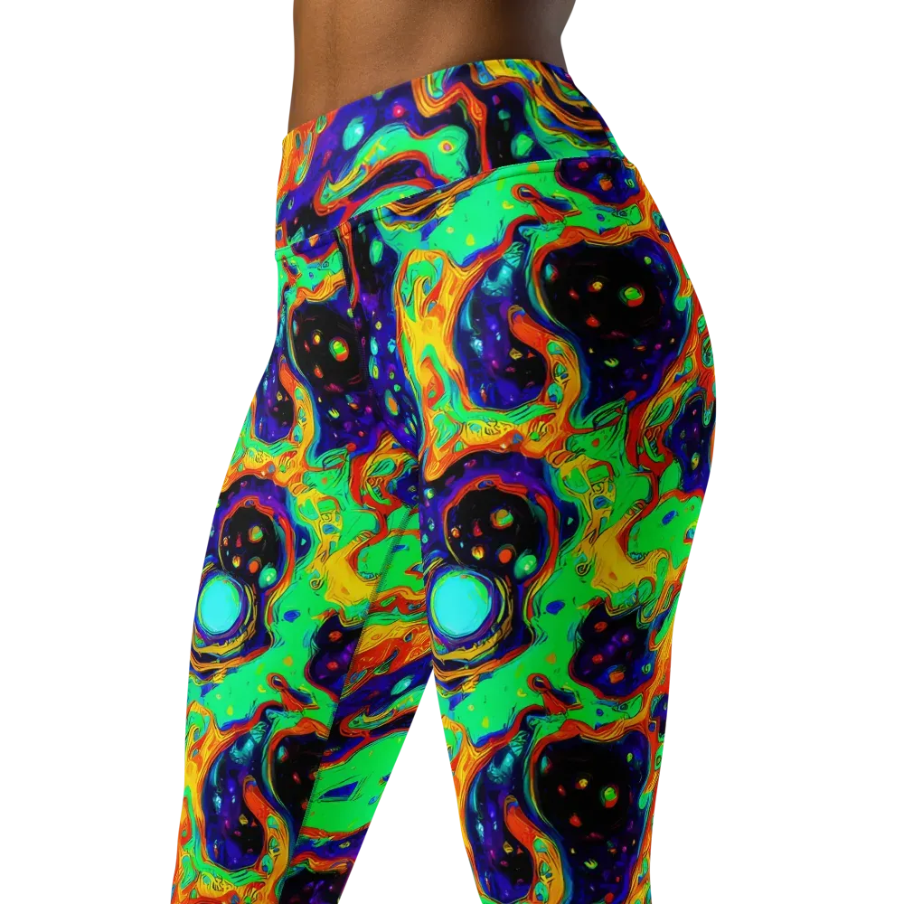 Deep Space Melt on Yoga Leggings — Left Front