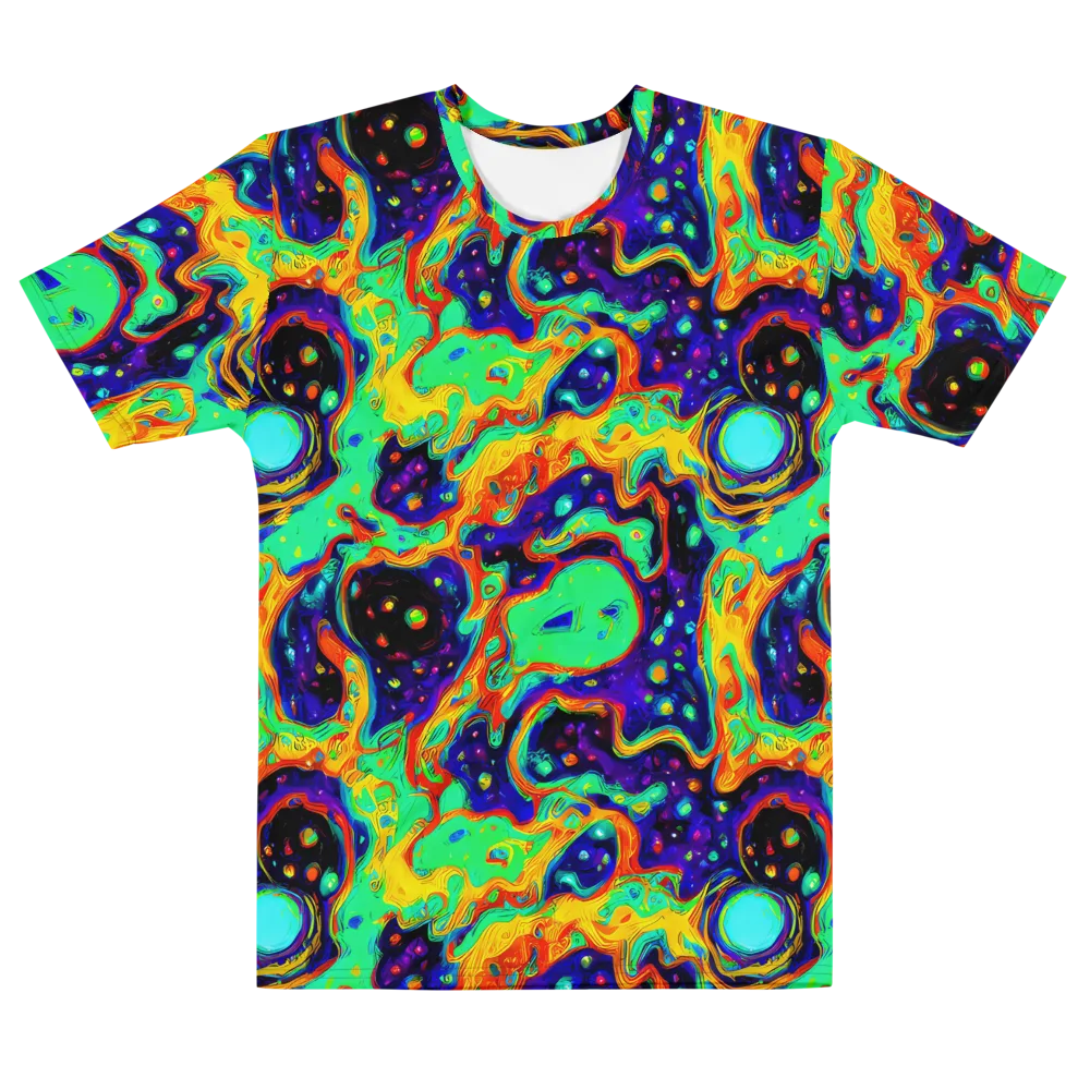Deep Space Melt on Men's Cotton Crew Neck T-Shirt — Front
