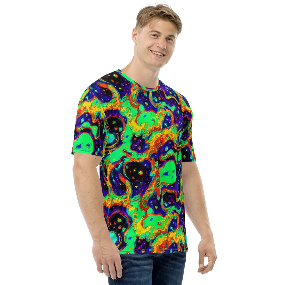 Deep Space Melt on Men's Crew Neck T-Shirt — Right