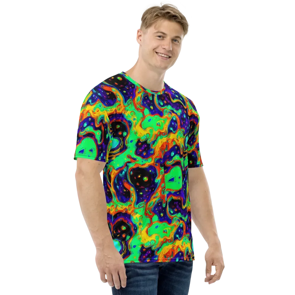 Deep Space Melt on Men's Crew Neck T-Shirt — Right