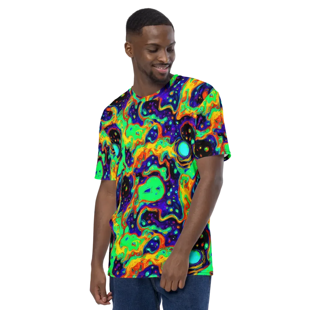 Deep Space Melt on Men's Crew Neck T-Shirt — Left