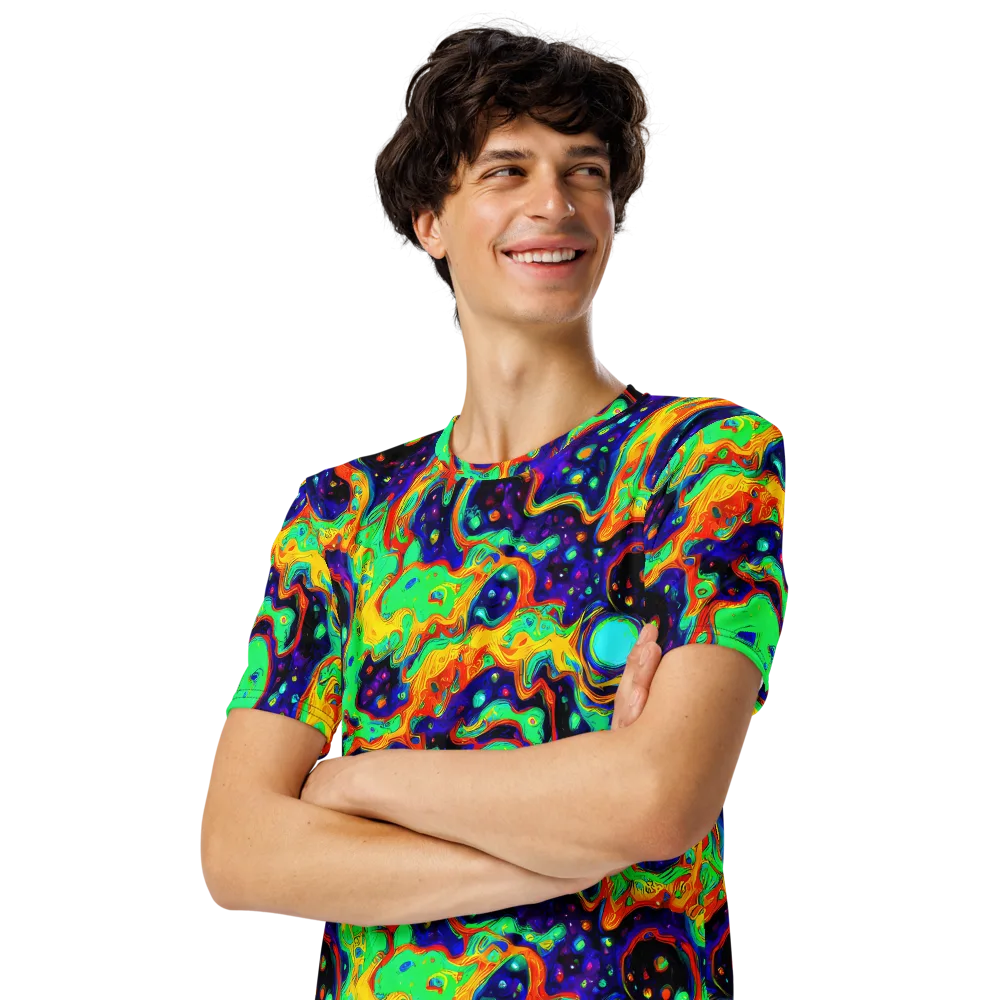 Deep Space Melt on Men's Crew Neck T-Shirt — Left Front