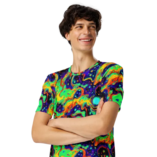 Deep Space Melt on a Men's Crew Neck T-Shirt