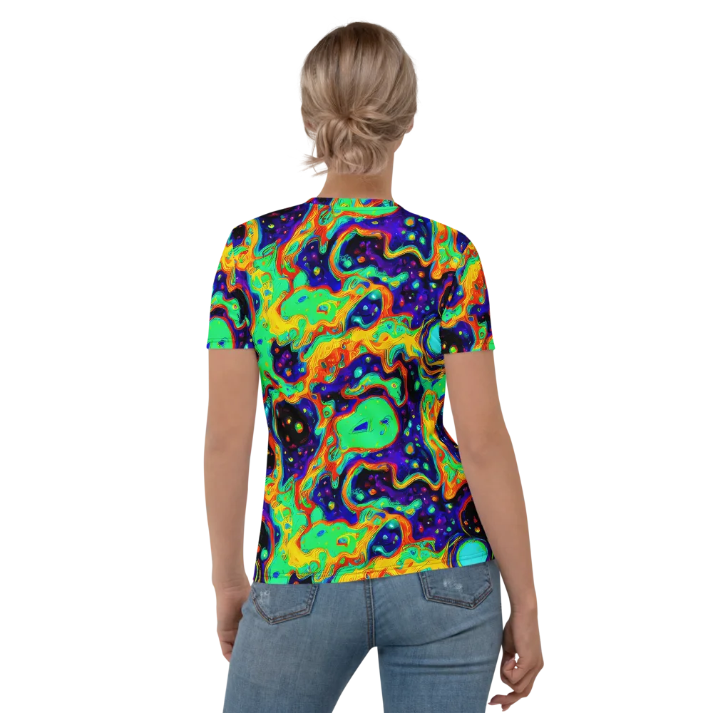 Deep Space Melt on Women's Crew Neck T-Shirt — Back