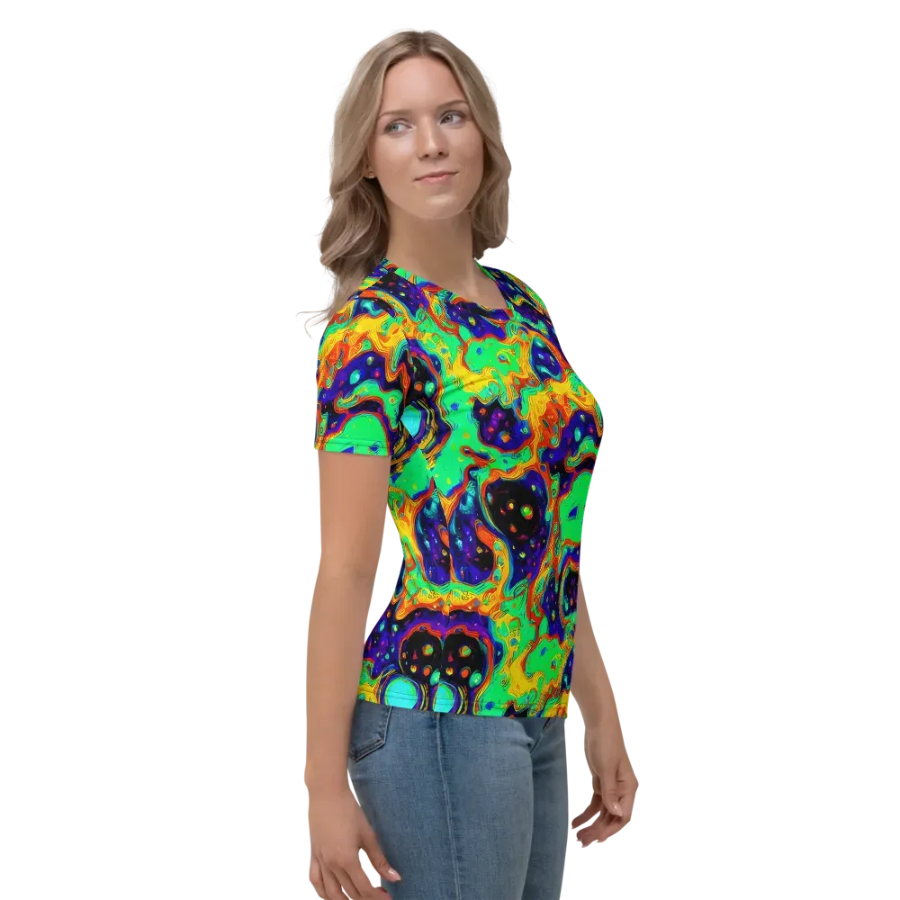 Deep Space Melt on Women's Crew Neck T-Shirt — Right