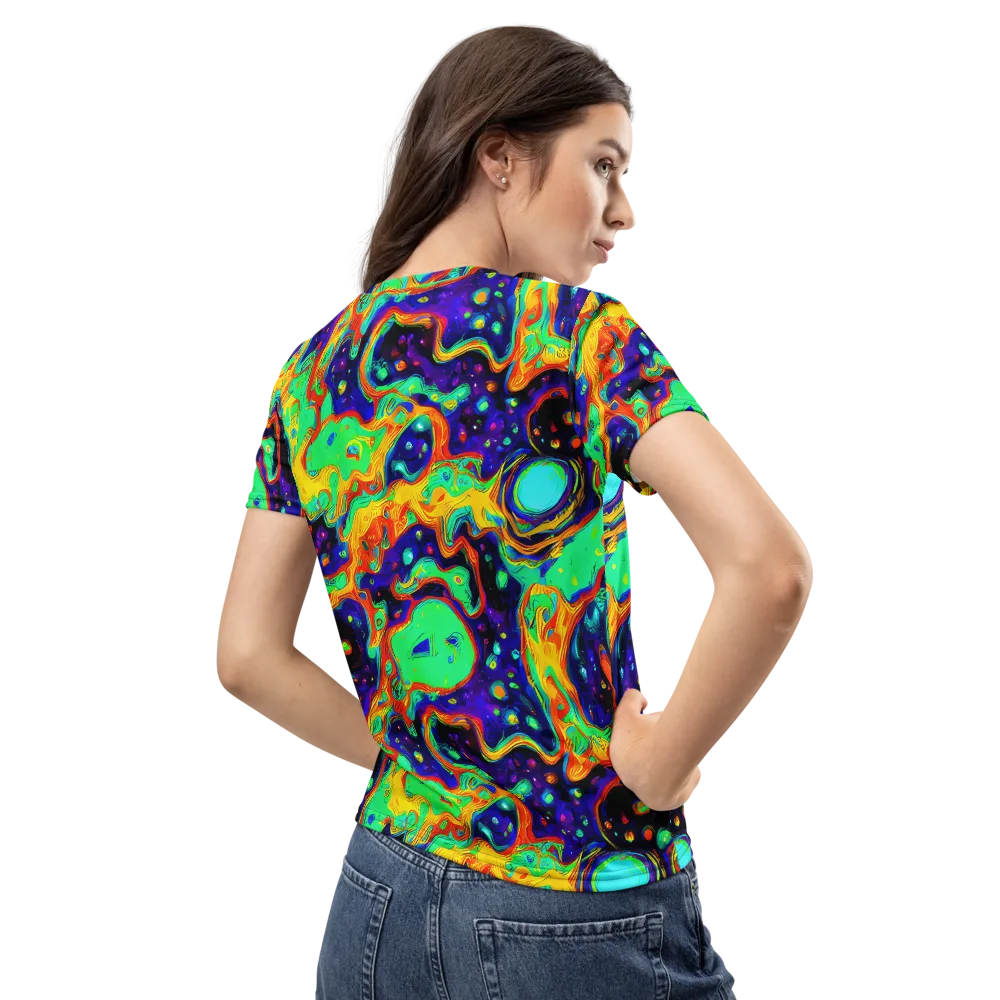 Deep Space Melt on Women's Crew Neck T-Shirt — Back