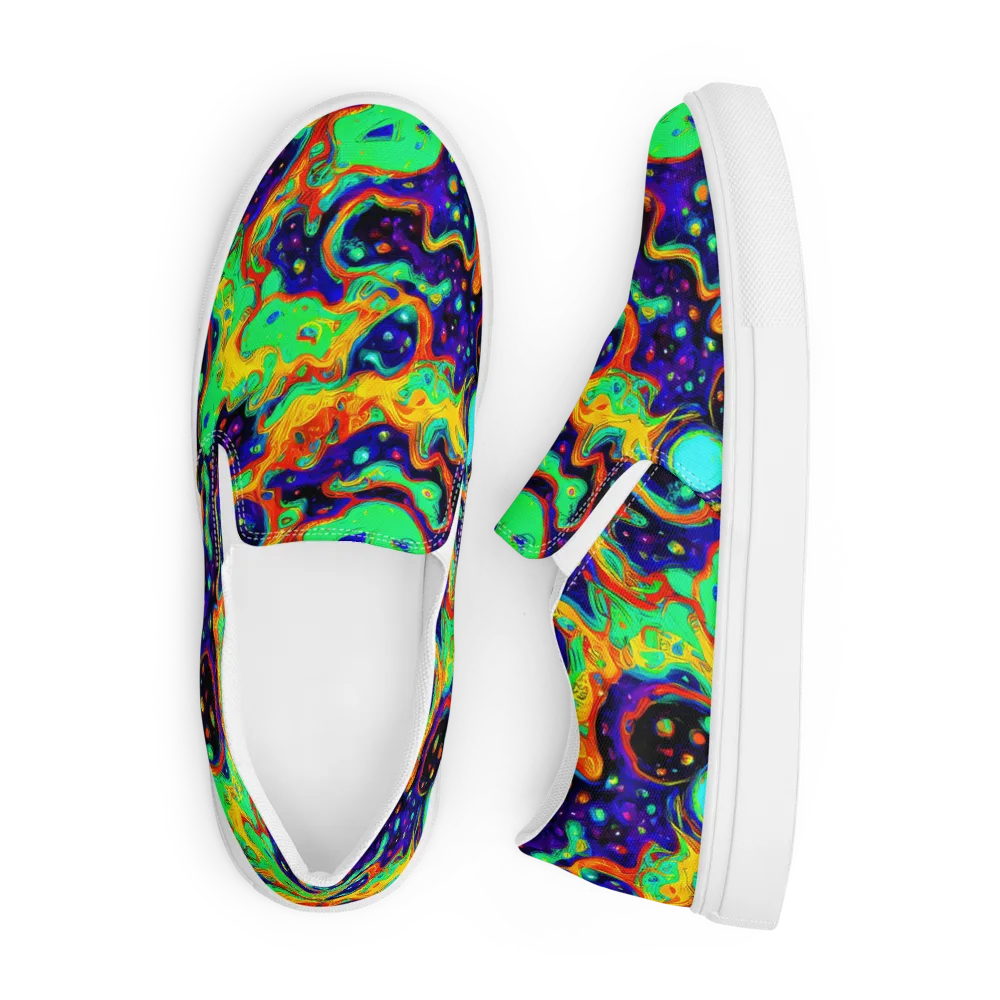 Deep Space Melt on Men's Slip-On Canvas Shoes — Front