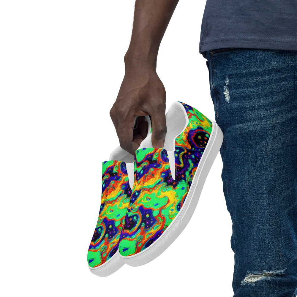 Deep Space Melt on Men's Slip-On Canvas Shoes — Left Front
