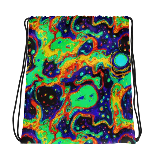 Deep Space Melt on a Drawstring Bag