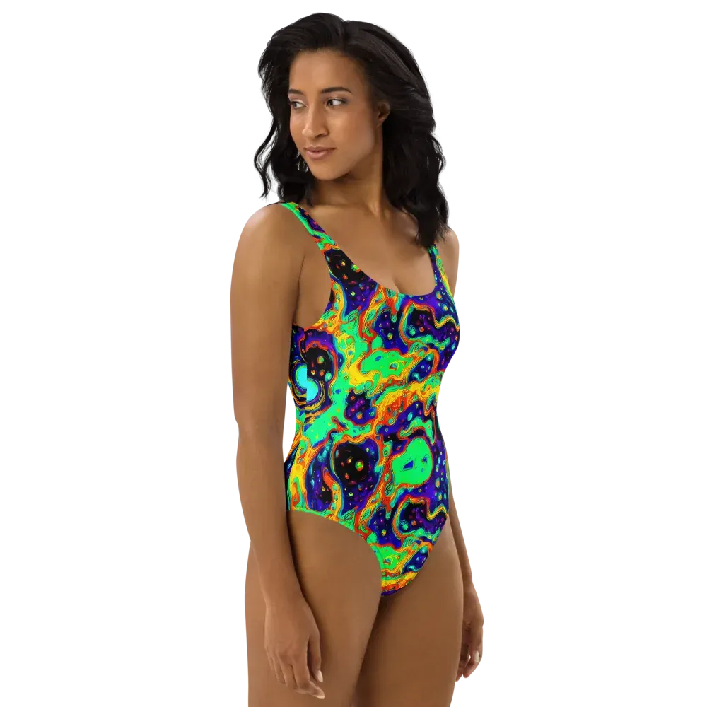 Deep Space Melt on One-Piece Swimsuit — Right