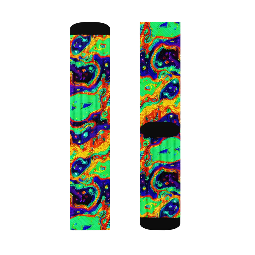 Deep Space Melt on Socks — Left Sock