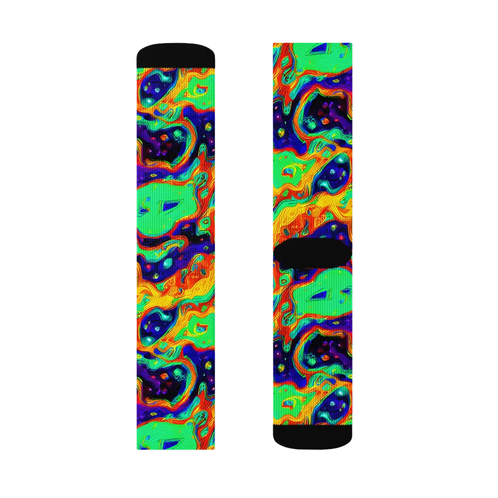 Deep Space Melt on Socks — Right Sock