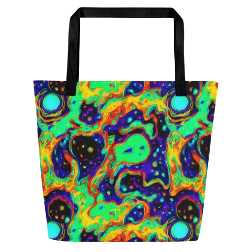 Deep Space Melt on a Large Tote Bag W/ Pocket
